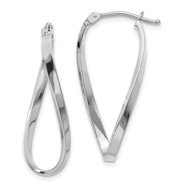 14k White Gold Earrings Style Z1227 - Classique Jewelry Inc.