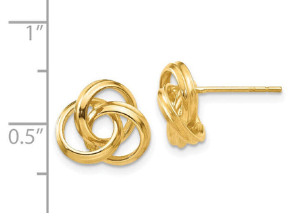 14K Polished Love Knot Post Earrings (Style Z369)
