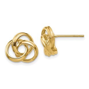 14K Polished Love Knot Post Earrings (Style Z369)
