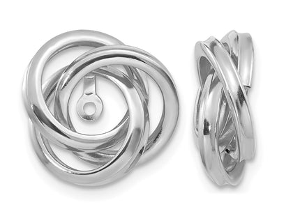 14K white gold knot earrings