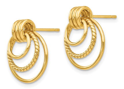 14k Yellow Gold Earrings Style Z458 - Classique Jewelry Inc.