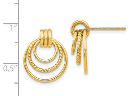 14k Yellow Gold Earrings Style Z458 - Classique Jewelry Inc.