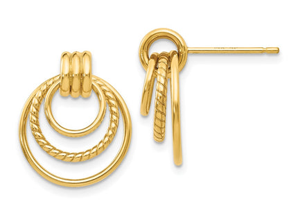 14k Yellow Gold Earrings Style Z458 - Classique Jewelry Inc.