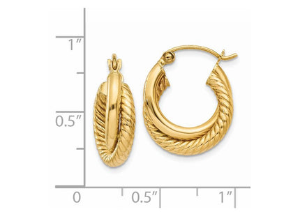 14k Yellow Gold Earrings Style Z840 - Classique Jewelry Inc.