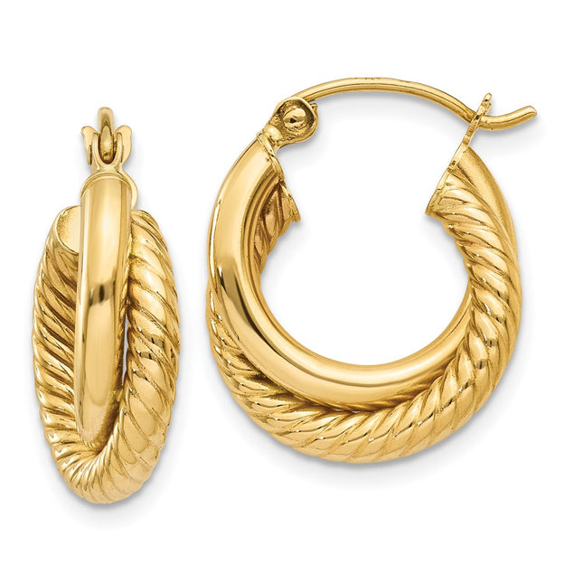 14k Yellow Gold Earrings Style Z840 - Classique Jewelry Inc.