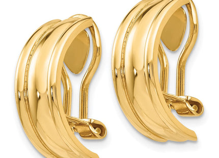 14K gold knot earrings, alternate view