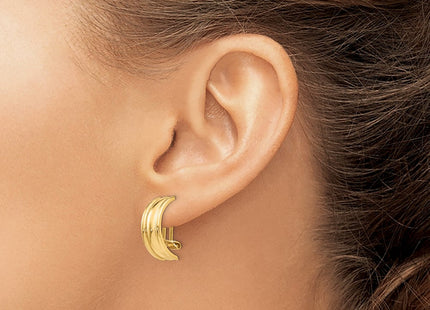 14K gold hoop earrings, another view