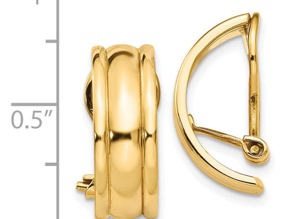14K gold knot earrings, further view
