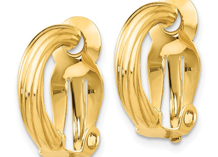 14k Yellow Gold Earrings Style Z915 - Classique Jewelry Inc.