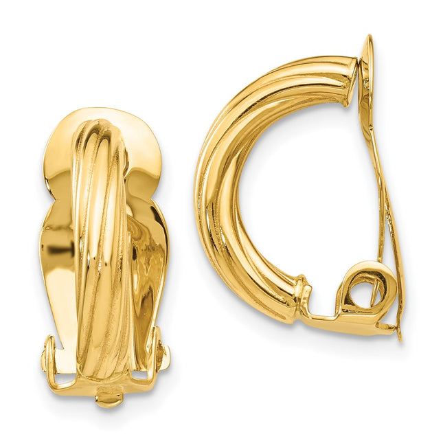 14k Yellow Gold Earrings Style Z915 - Classique Jewelry Inc.