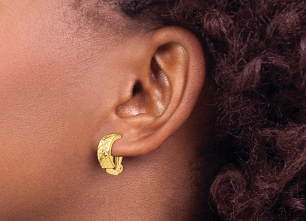 14K gold earrings, another view
