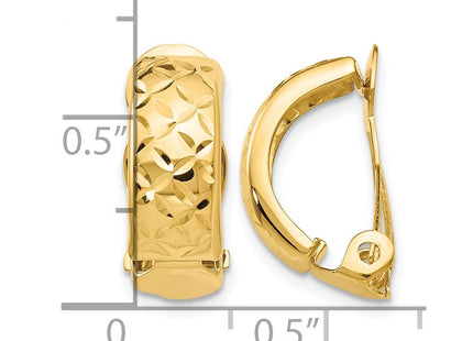14K gold earrings, further view