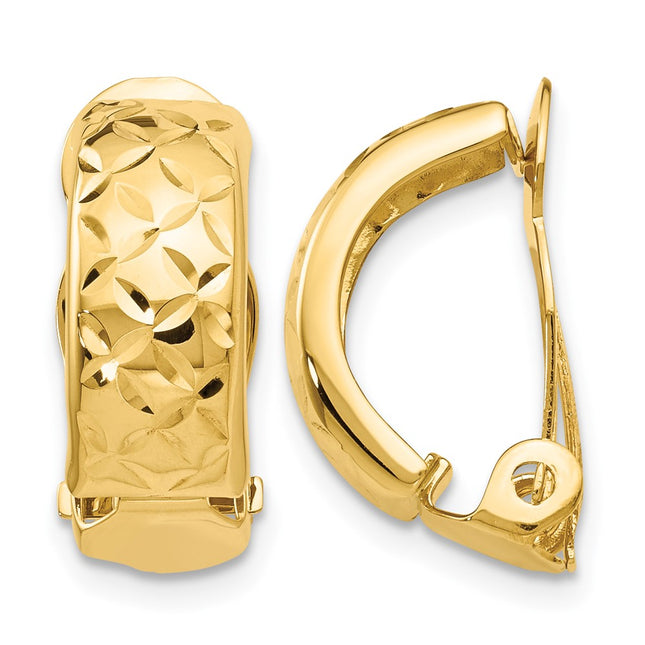 14k Non-Pierced Earrings, 18 x 6mm