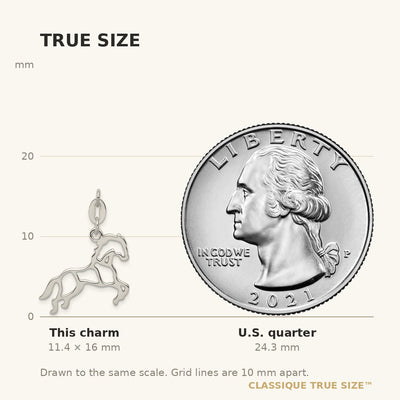 Sterling Silver Polished Horse Charm