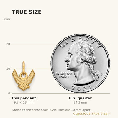 14K Gold LogoArt U.S. Air Force XS Pendant