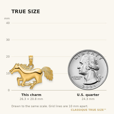 14K Running Horse Charm