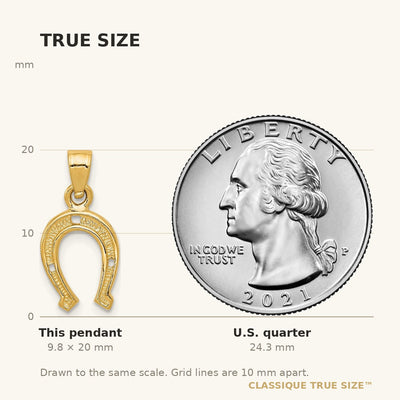 14K Horseshoe Pendant