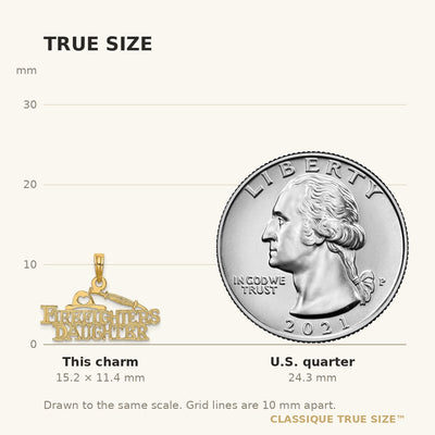 14K FIREFIGHTER'S DAUGHTER Charm
