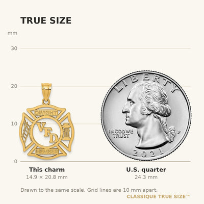 14K VFD DWIGHT MEMBER In Shield Charm