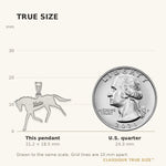 10k White Gold Horse with Name Pendant view 2