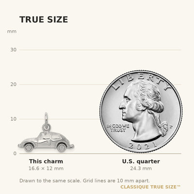 14K White Gold Car Charm