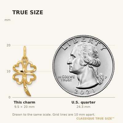 14K 4 Leaf Clover Charm