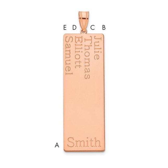10K rose gold family pendant