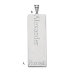 14K White Gold 1 Name Family Pendant view