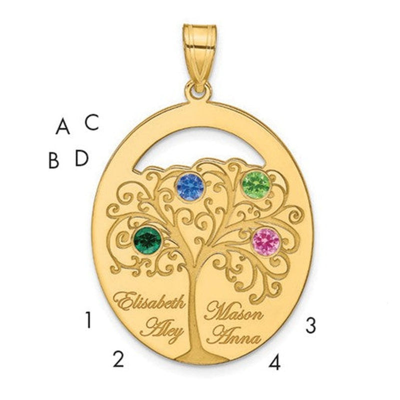 Sterling silver birthstone pendant