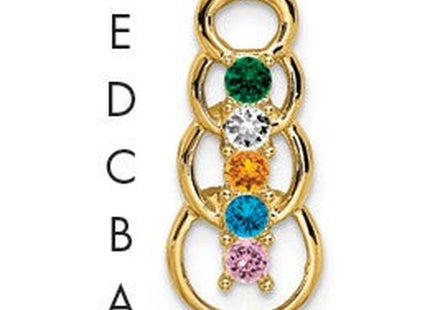 14K gold family pendant