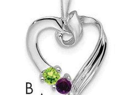 14K white gold family pendant