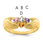 14K 4 Genuine Stone Family Ring view