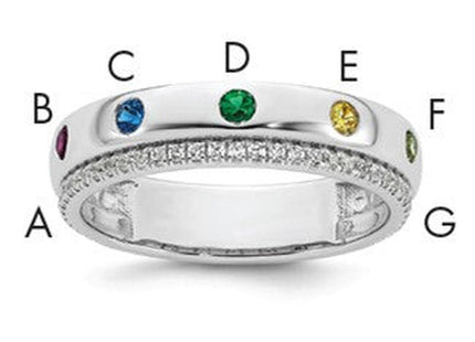 14K gold diamond birthstone ring