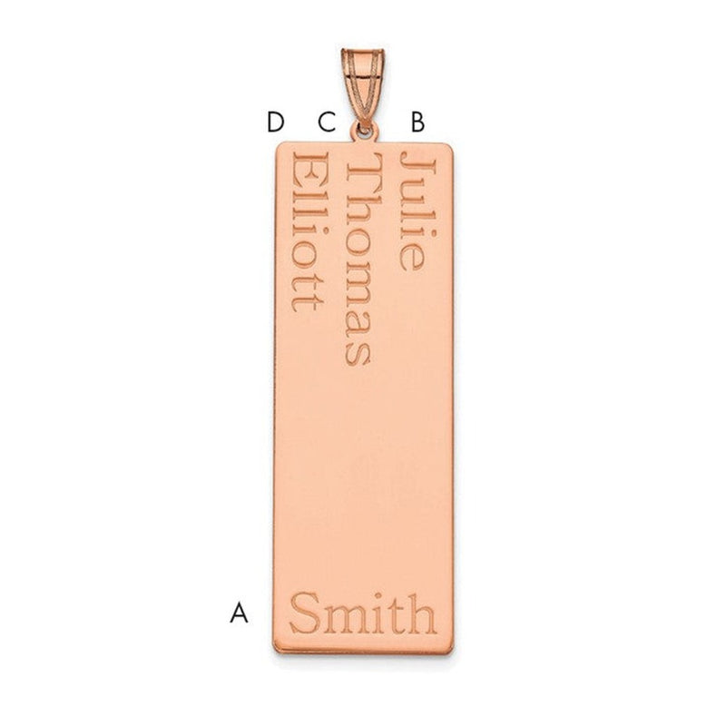 14K rose gold family pendant