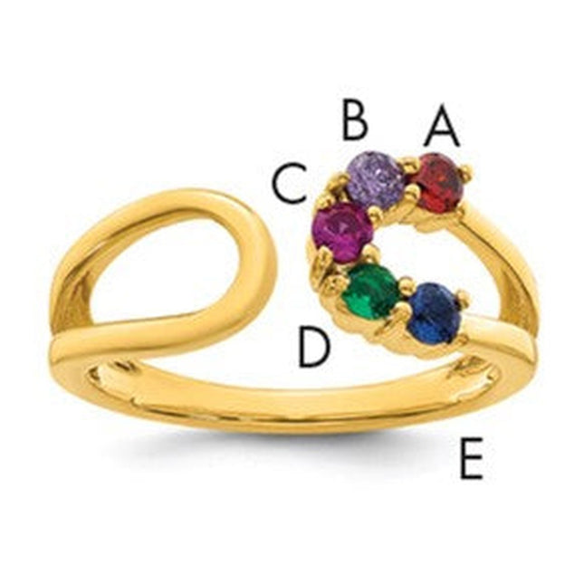 14K gold birthstone ring