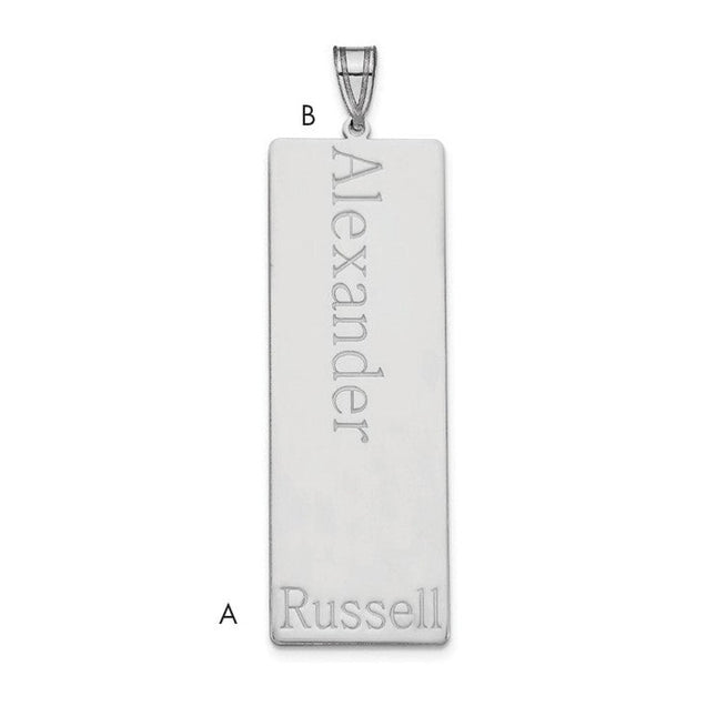 10K white gold family pendant