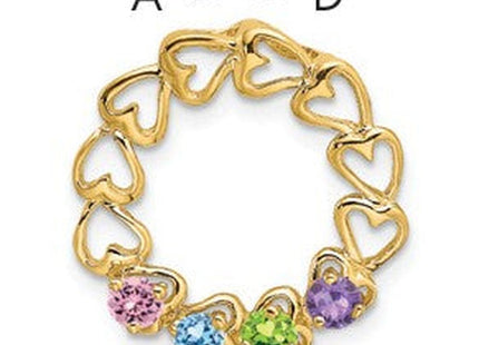 14K gold family pendant