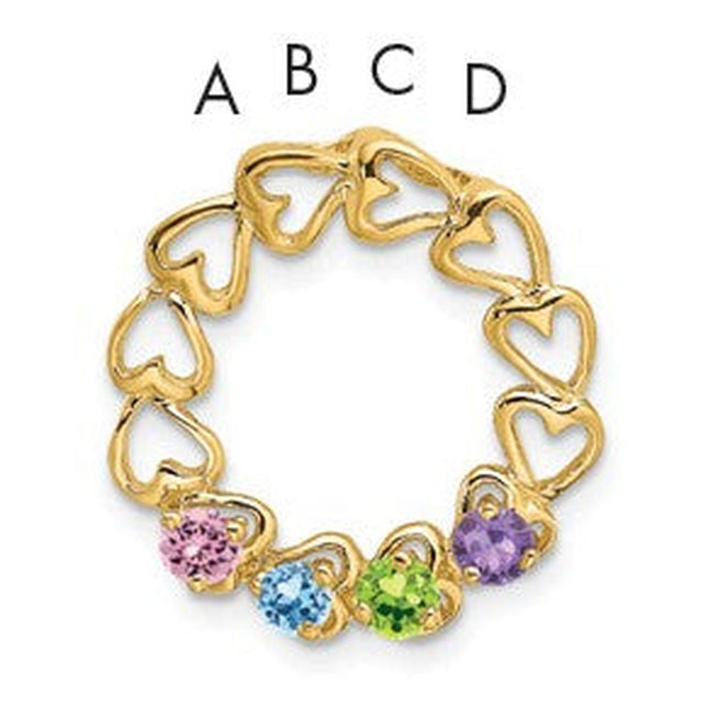 14K gold family pendant