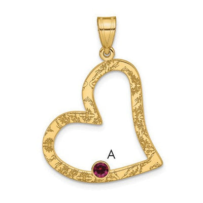 Sterling silver birthstone pendant