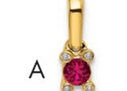 14K gold diamond family pendant