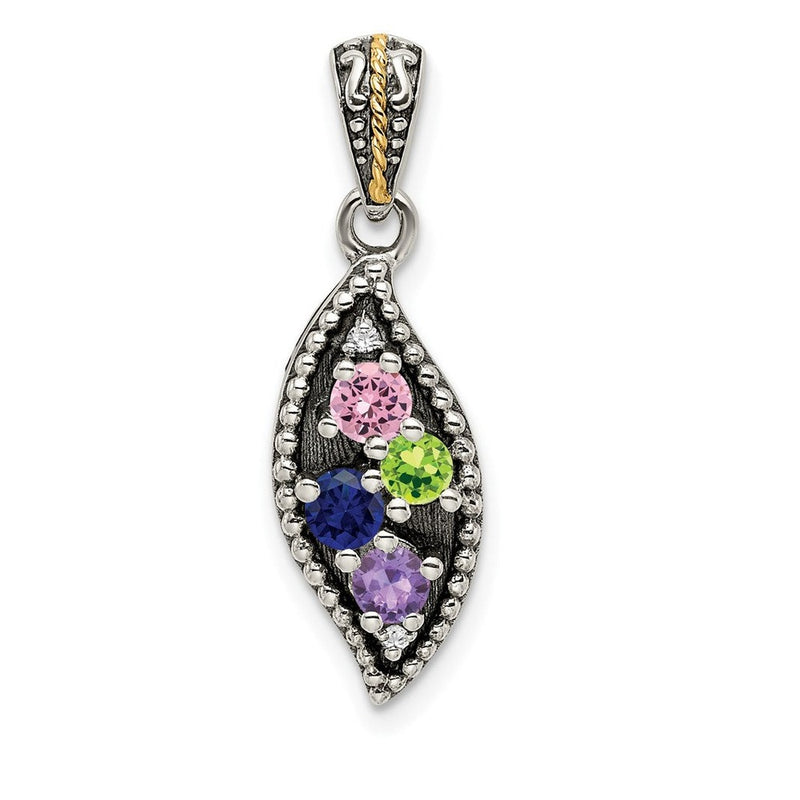 Sterling silver diamond family chain