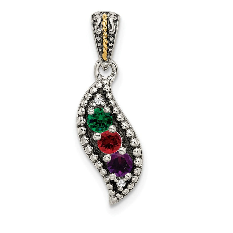 Sterling silver diamond family chain