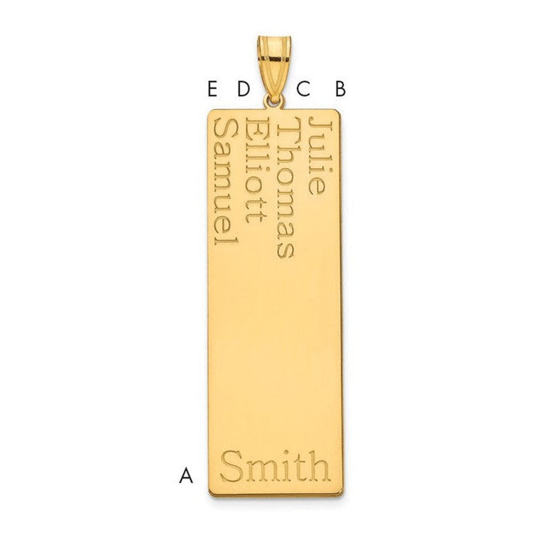 14K yellow gold family pendant
