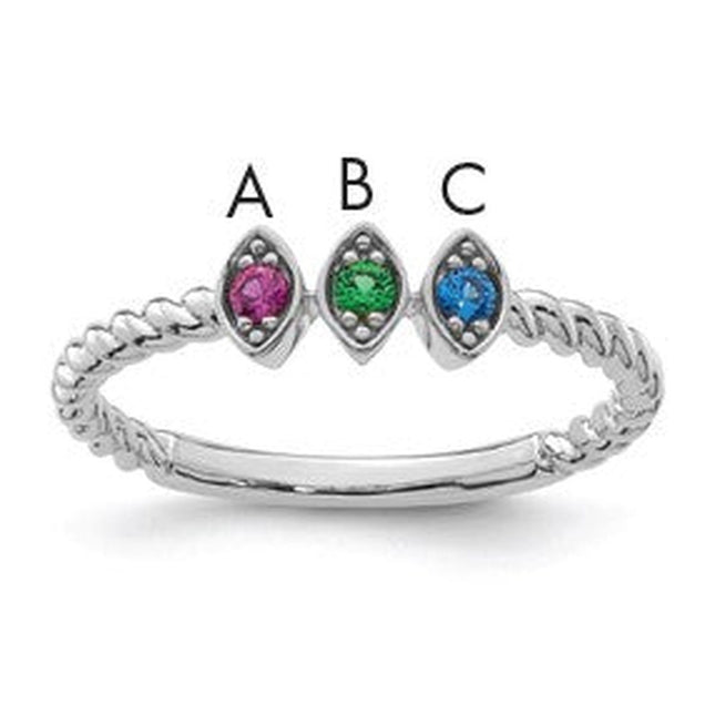 14K gold birthstone ring