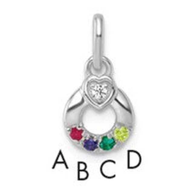 14K gold birthstone pendants & charm