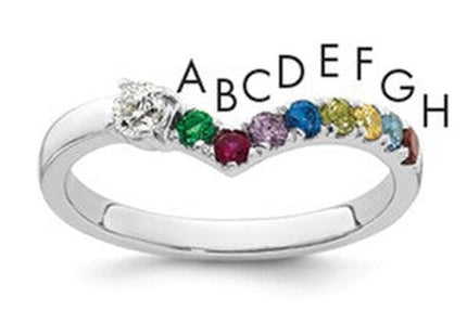 14K gold diamond birthstone ring