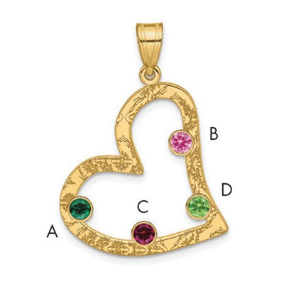 Sterling silver birthstone pendant