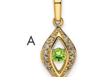 14K gold diamond family pendant