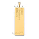 14K Yellow Gold 3 Name Family Pendant