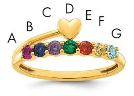 14K gold birthstone ring